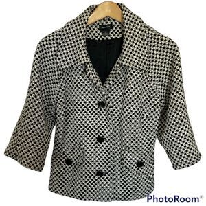 Spense Black and White Blazer Jacket, Small